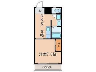 西日置マンションの物件間取画像